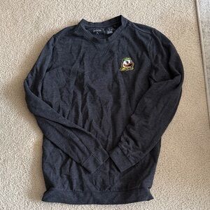 Nike Men's Dark Gray V-Neck Sweater